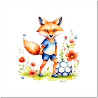 Foxie Fox The Soccer Player Posters and Art